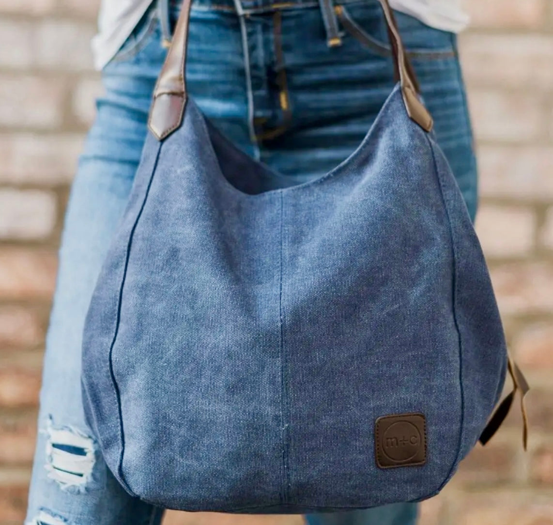 Anniston Canvas Hobo Bag