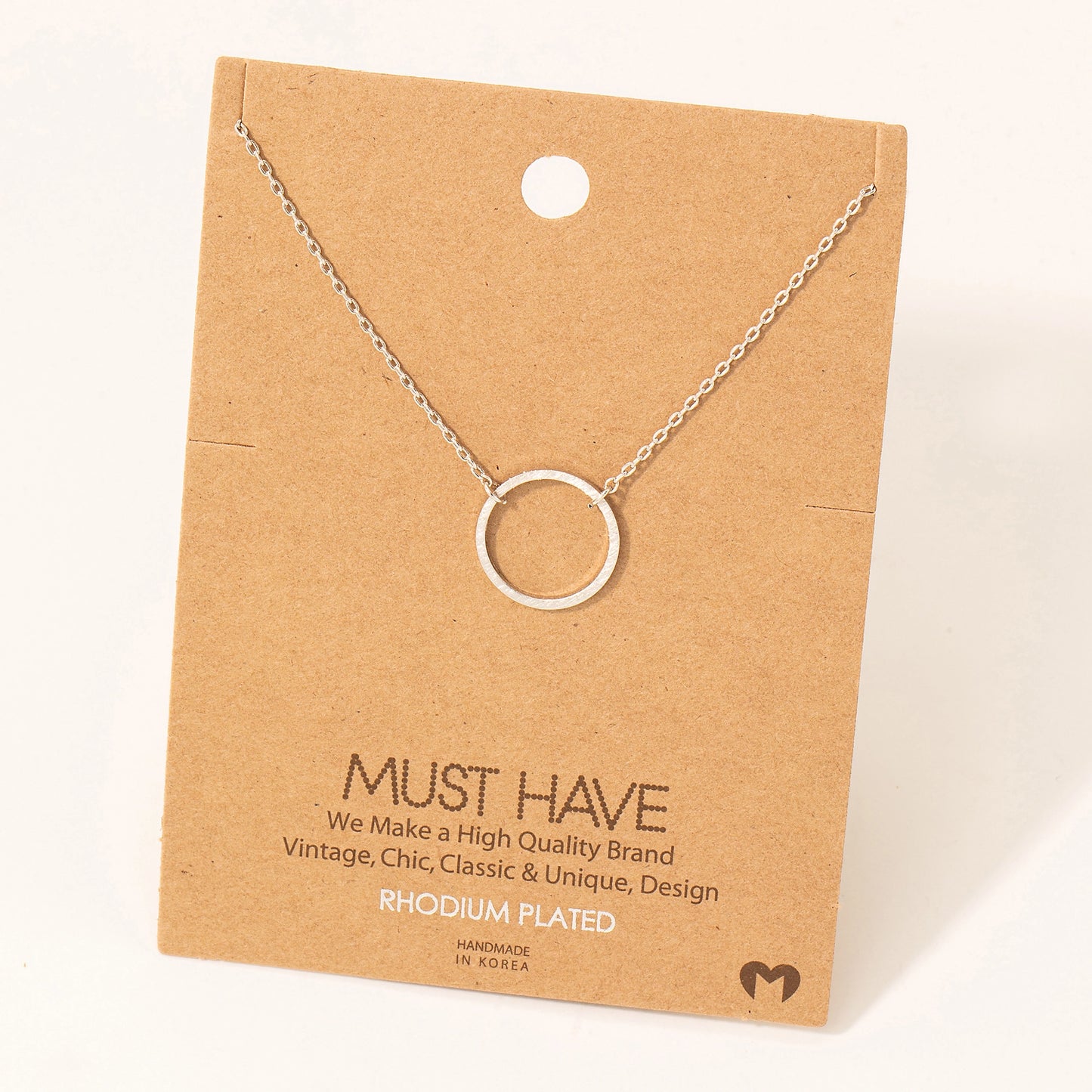 Circle Cutout Pendant Necklace