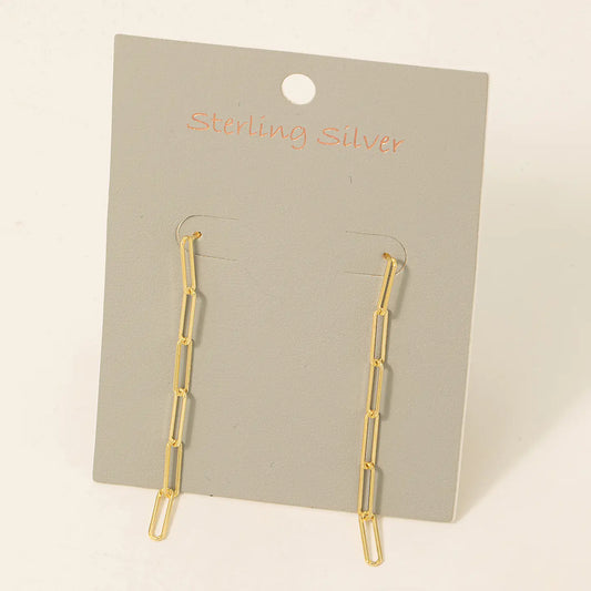 Paperclip Chain Earrings