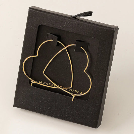 Secret Box Heart Cutout Earrings