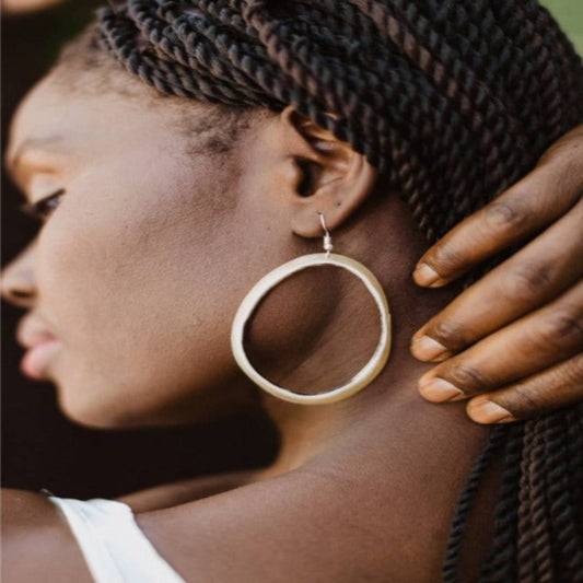 Horn Hoop Earrings