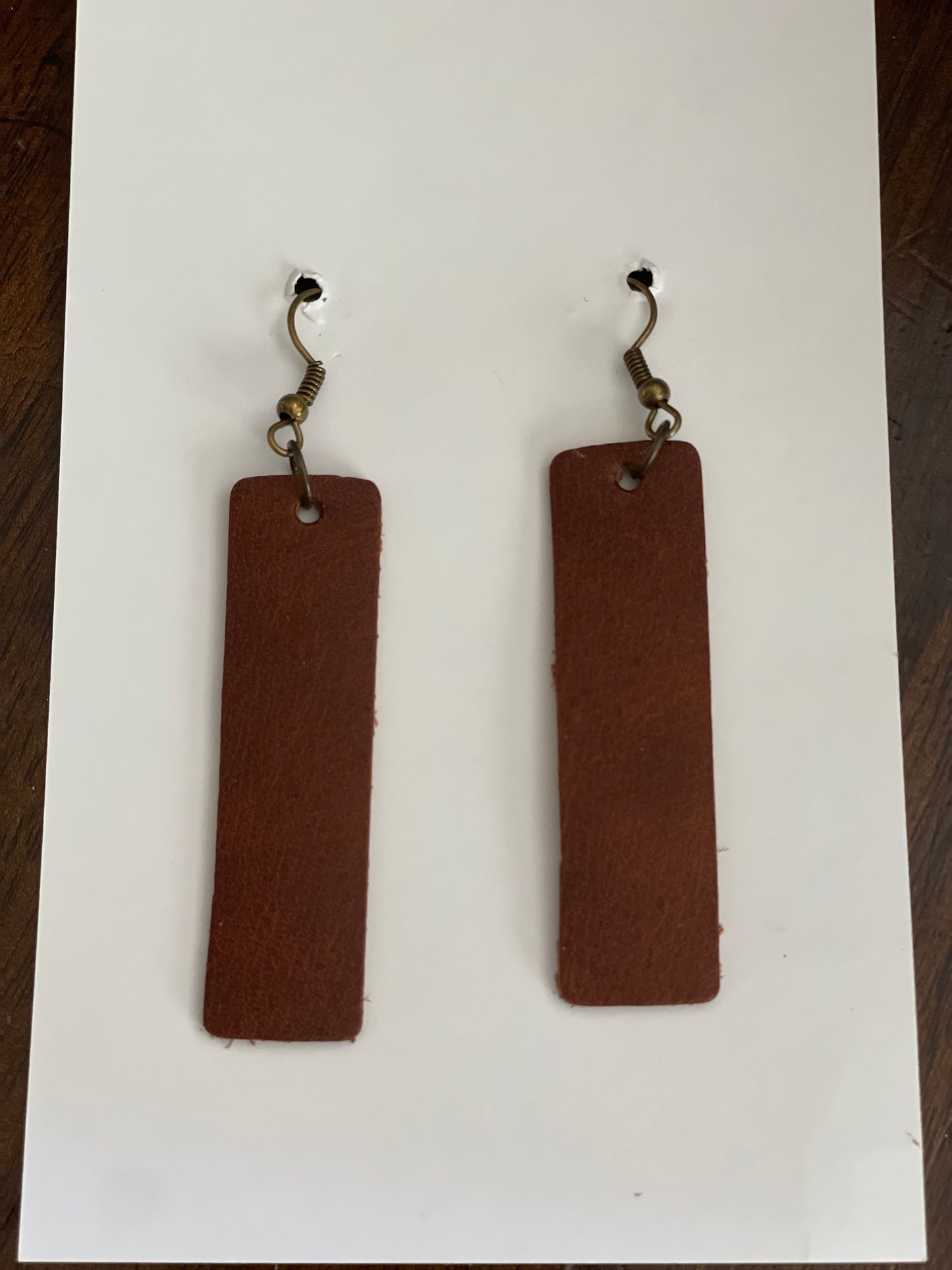 Leather Bar Earrings